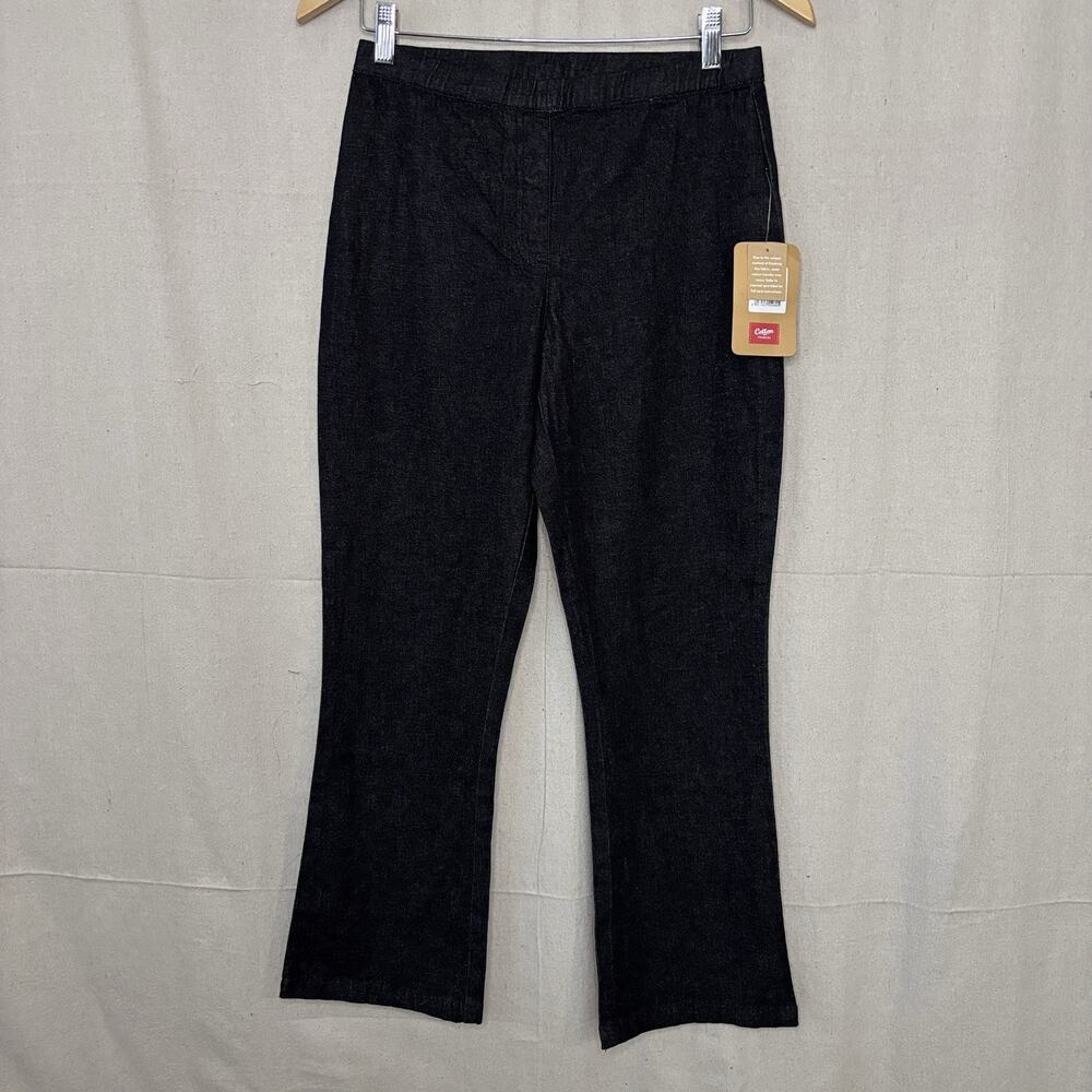 Cotton Traders Womens Western Denim Wash Comfy Bootcut Jeggings Size 6 Black